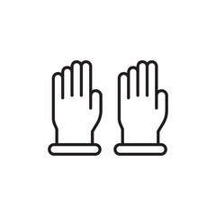 Hand Gloves icon design with white background stock illustration