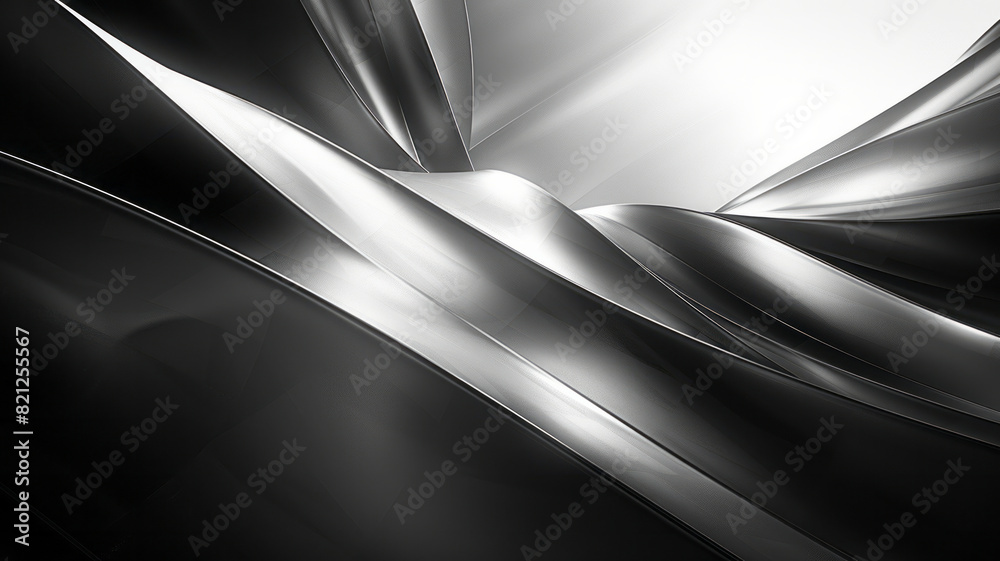 Fototapete abstract design featuring zigzag lines in metallic shades, adding a sense of sophistication and move