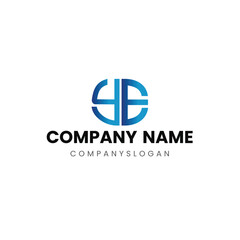 Letter YE initial logo design 