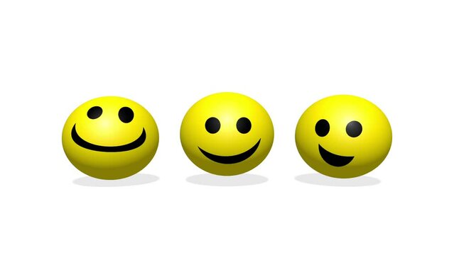 drei gutgelaunte Smileys tanzen bei 120 bpm