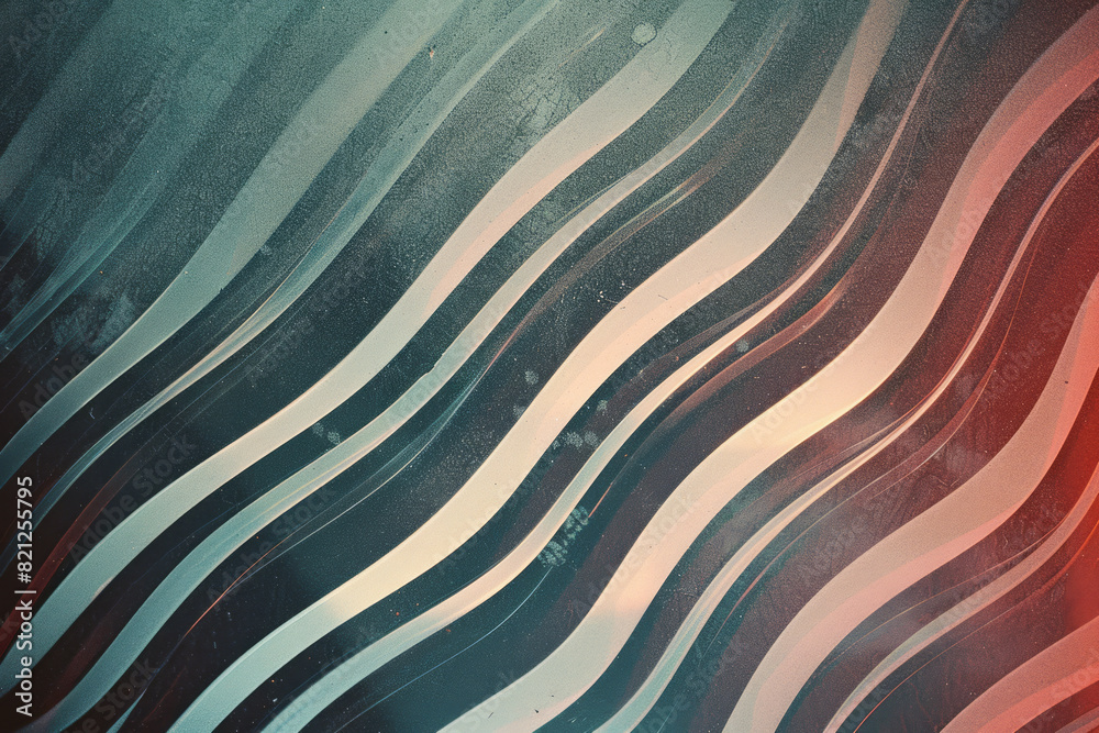 Leinwandbilder illustration featuring wavy lines in gradient shades, transitioning from light to dark to create a s
