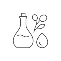 Olive oil line outline icon