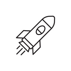 Rocket icon design with white background stock illustration