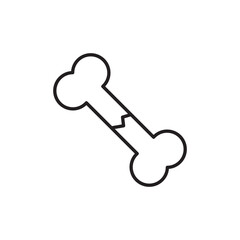 Bone icon design with white background stock illustration