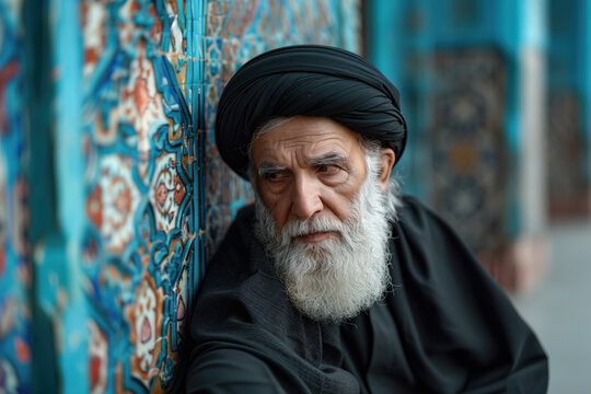 senior muslim man in the mosque