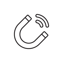 Magnetic icon design with white background stock illustration