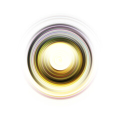 Colorful radial motion effect. Abstract rounded background. Color curves and sphere.