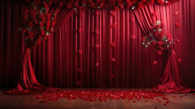 Elegance in red-themed wedding setup. A timeless affair