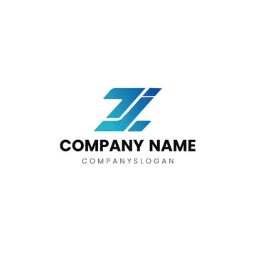 Letter ZJ initial logo design 