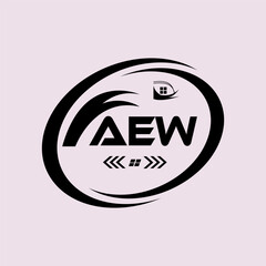 Obraz premium AEW letter logo design. AEW Simple and modern logo. AEW luxurious Alphabet logo Design. -vector Illustration