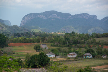 Viñales Valley in Cuba, American nature, island, mountains in Cuba, Cuban nature