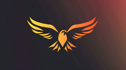 hawk logoeagle symbolbird icon media concept modern , Generative AI