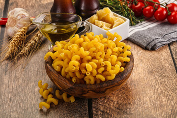 Italian cuisine - dry cellentani pasta