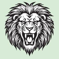 lion head vector logo design