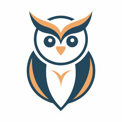 Simple and Modern owl Logo vector illustration
