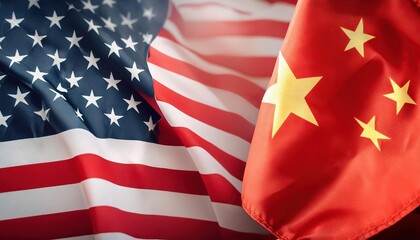 Fototapeta premium US China Diplomatic Relations Concept Image