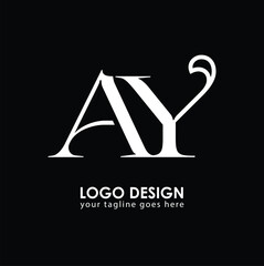 AY AY Logo Design, Creative Minimal Letter AY AY Monogram