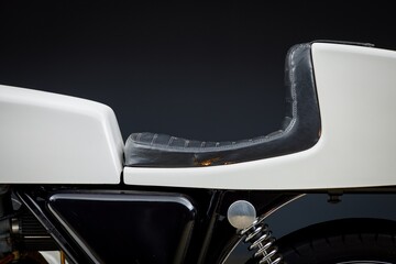 Black motorcycle seat