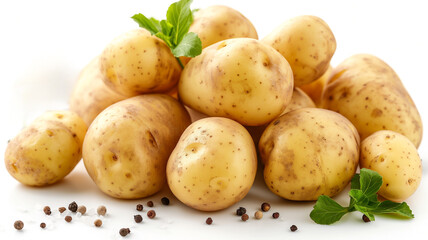 Potatoes isolated on white background