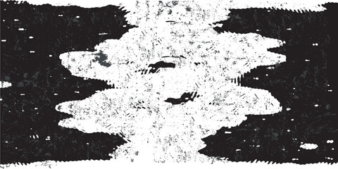 Grunge background of black and white. Abstract illustration texture of cracks, chips, dot. Dirty monochrome pattern of the old worn surface.