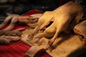 Roadside Chinese food, Dumpling Restaurant in the Ladies Market Area, Tung Choi Street, Mong Kok,...