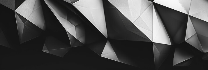 HighContrast Minimalist Design A Polygon Pattern in Striking Black and White