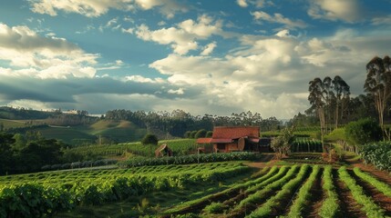 Fototapeta premium sustainability and respect for the environment that represents the concept of organic farm generative ai