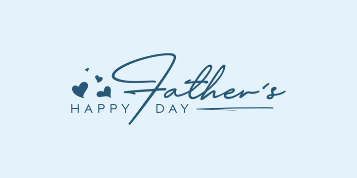Abstract Happy Father's Day logo design, Father's Day with love vector logo, love for father