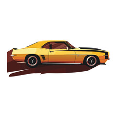 Obraz premium Car vector flat design with brush print and brush background