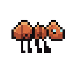Fototapeta premium pixel art of ant