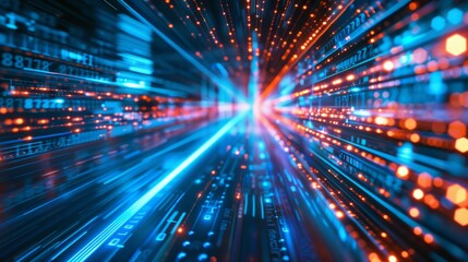 Bits of data in high speed transfer background