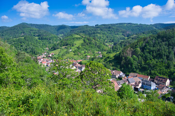 Fototapeta premium Val d'Argent in den Vogesen in Frankreich