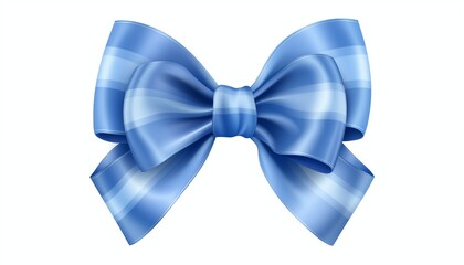 Naklejka premium blue ribbon check bow