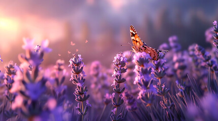 lavender flowers in the meadow