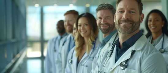 Fototapeta premium Group of Doctors Standing in Hallway