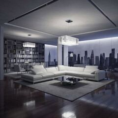 Modern living room interior design - creativity
