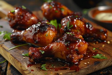 Fine dining fusion. Savoring succulent chicken with exquisite sauce