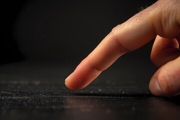 ASMR concept,Close-Up of Gently Tapping Fingertips on Smooth Surface to make ASMR, for  relaxation, good sleep and stress relief, recording, podcast