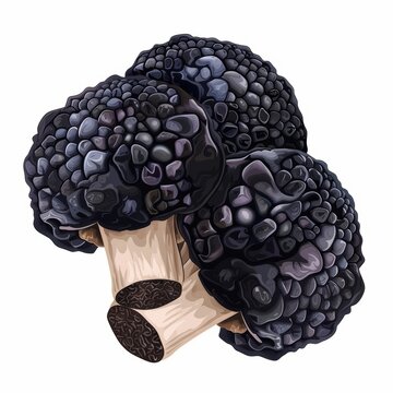 Truffle Mushroom Illustration on White Background for Food or Nature Designs Generative AI
