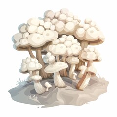Whimsical Fungus Illustration for Food or Nature Designs Generative AI