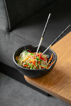 funchosa with fried vegetables