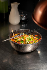 funchosa with fried vegetables