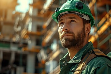 Illustration of a Field Operator overseeing construction projects with safety gear and communication devices