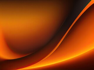 Bright light and glow template, abstract background with a color gradient, orange and black waves