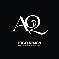 AQ AQ Logo Design, Creative Minimal Letter AQ AQ Monogram