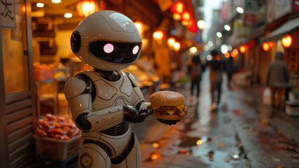 Robotic fast food service worker,generative ai