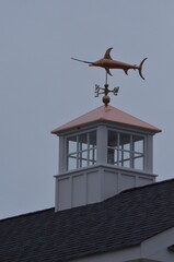 flying Marlin fish on weathervane