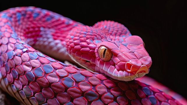 Pink viper snake