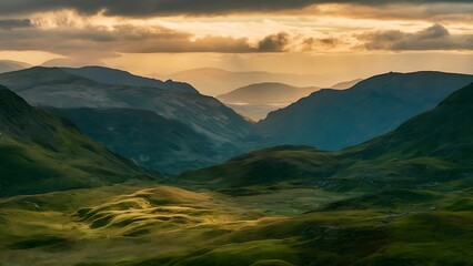 Fototapeta premium Stunning Landscape Photography: Majestic Mountains and Serene Rivers ,Hot air baloons