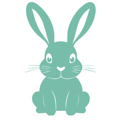 easter bunny colorful vector design